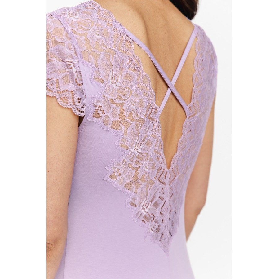 Camisón largo micromodal elastano detalle lateral
